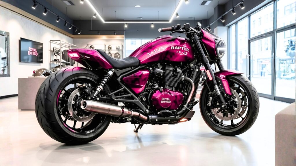 Royal Enfield Super Meteor 650 Raptor F-22 por Bulleteer Customs: Diseño Exclusivo y Estilo Inspirado en Aviones de Combate