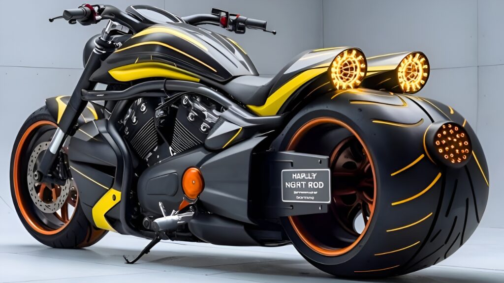 Harley-Davidson V-Rod Night Rod Personalizada en Negro y Azul